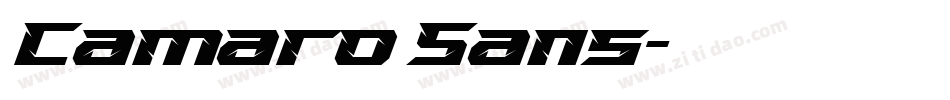 Camaro Sans字体转换